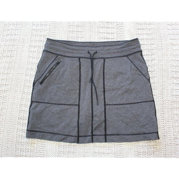 Title Nine Golf Skort size L Mini Skirt Grey Sporty pickleball outdoor pockets - Picture 1 of 6